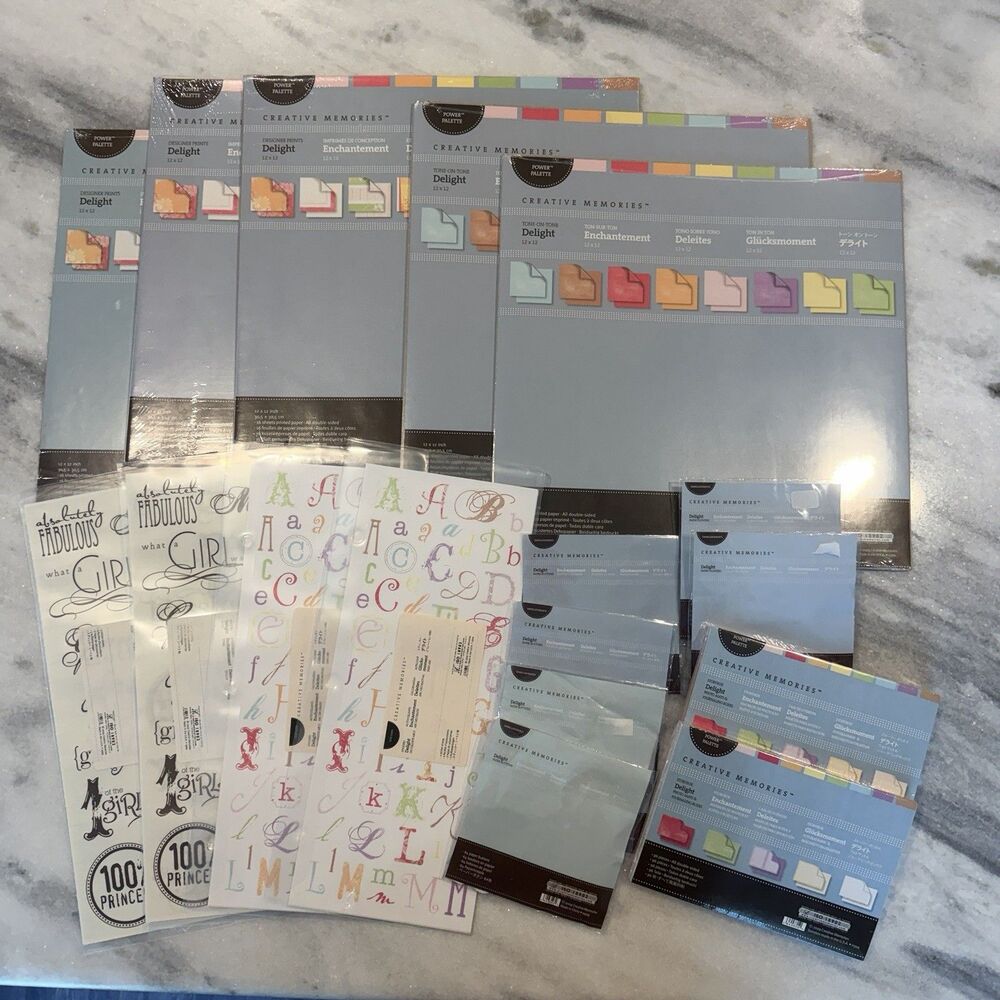 Creative Memories Lot New DELIGHT 12x12 Paper Stickers Embellishments 17pcs